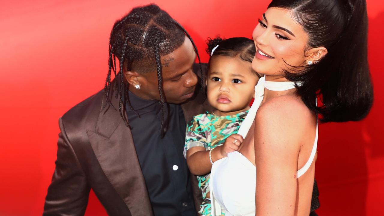 Travis Scott and Kylie Jenner attend the Travis Scott: 'Look Mom I Can Fly' Los Angeles Premiere at The Barker Hanger on August 27, 2019 in Santa Monica, California. (Photo by Tommaso Boddi/Getty Images for Netflix)