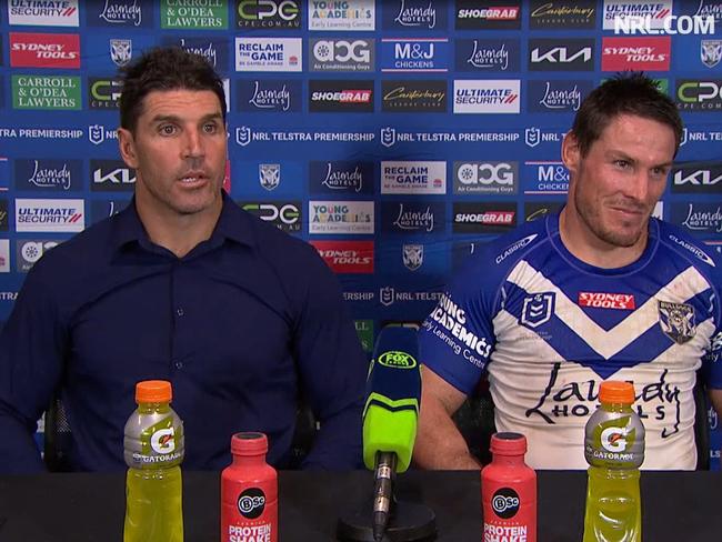 Trent Barrett didn't want to get into it. Photo: NRL