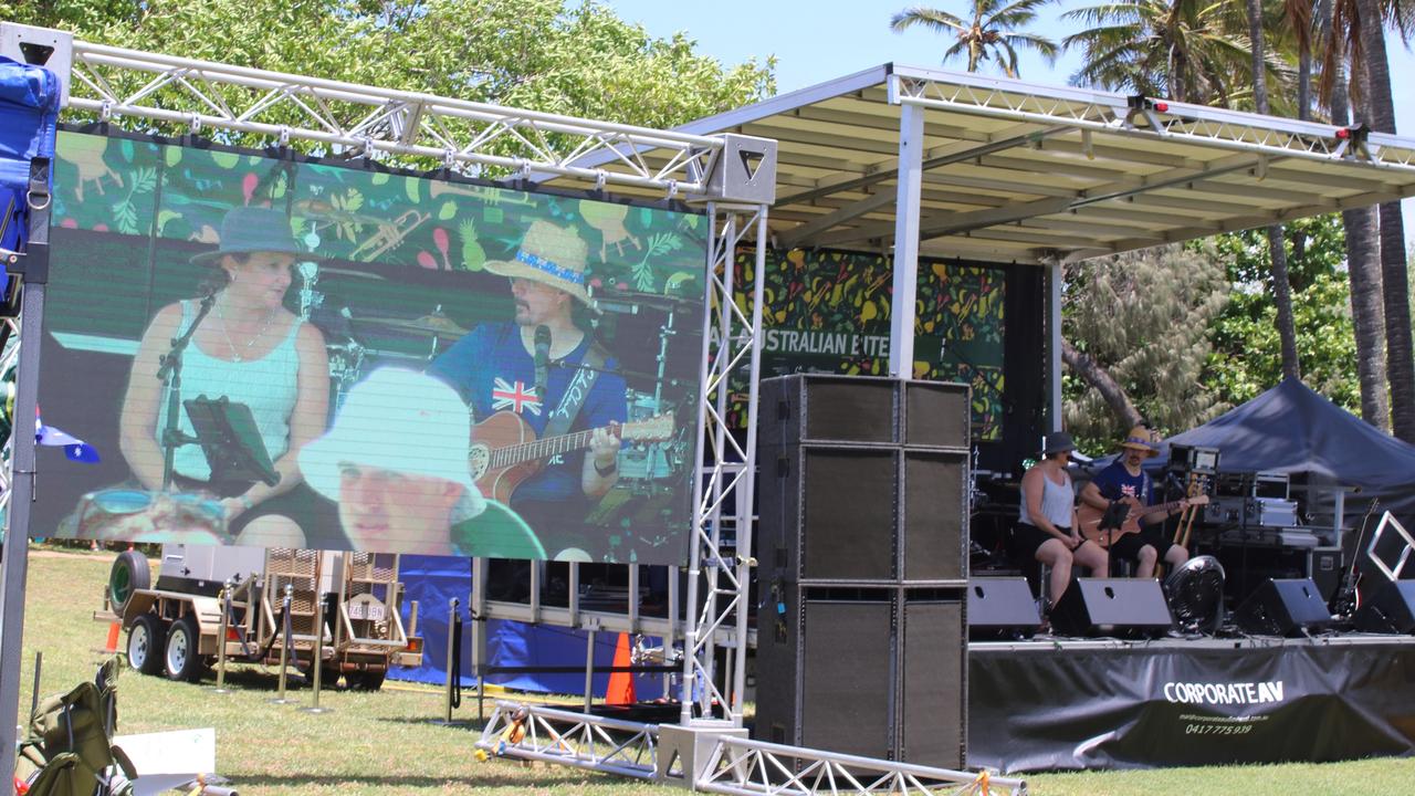 The lineup of live acts entertained on the main stage after the national anthem, starting with By Chance Duo.