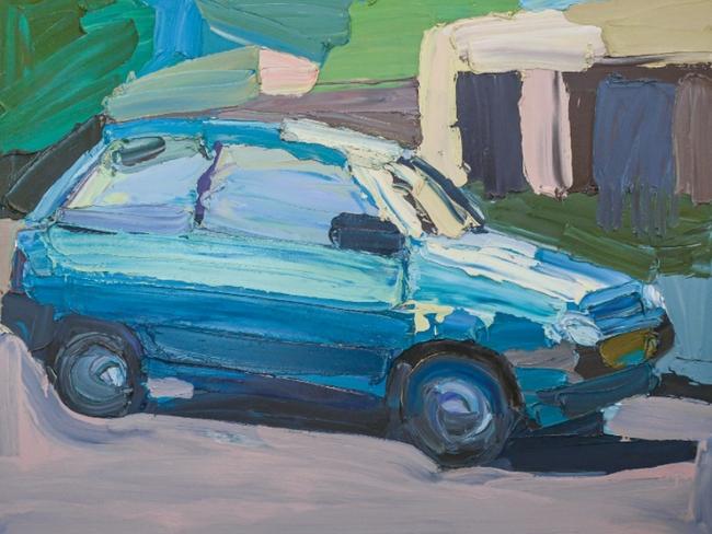 Ben Quilty’s 2005 Australian Landscape Mazda 121 was one of the artworks seized. Picture: Supplied