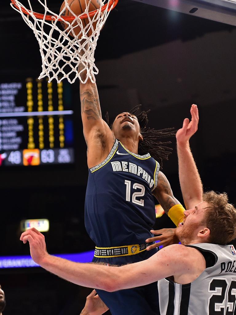 He straight up destroyed Jakob Poetl. (Photo by Justin Ford/Getty Images)