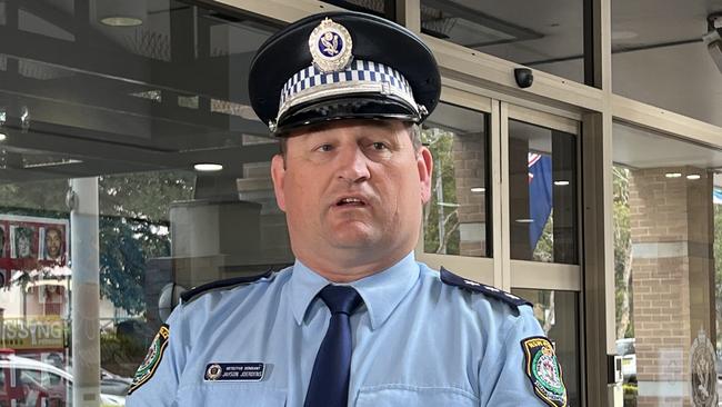 Acting Inspector Jayson Joerdens outside Wollongong Police Station. Picture: Dylan Arvela