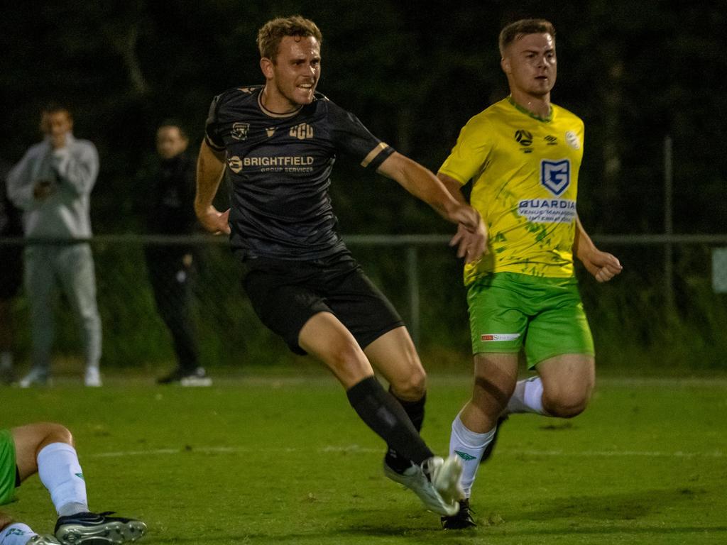 Ben Flakus scored the winning goal for Central Coast United in round four of the Australia Cup. Picture: JW Drones and Photos