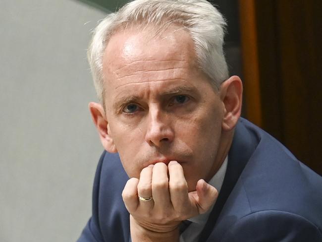 CANBERRA, AUSTRALIA, NewsWire Photos. MARCH 20, 2024: Andrew Giles, Minister for Immigration, Citizenship, Migrant Services and Multicultural Affairs during Question Time at Parliament House in Canberra. Picture: NCA NewsWire / Martin Ollman