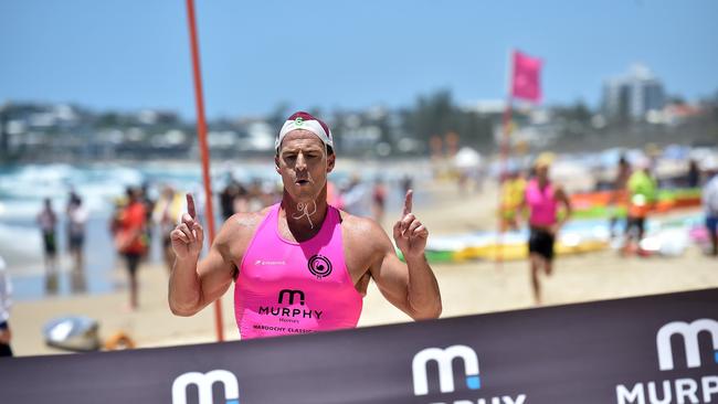 Maroochy Classic Surf Lifesaving Carnival. Shannon Eckstein wins the Ironman. Picture: Warren Lynam