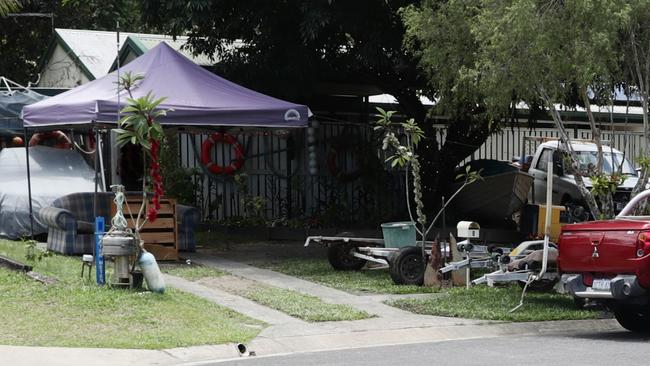 The scene of the fatal stabbing of 17-year-old Jayden Dau at an 18th birthday party in Lychee Close, Manoora. A fight occurred on the street. Picture: Brendan Radke