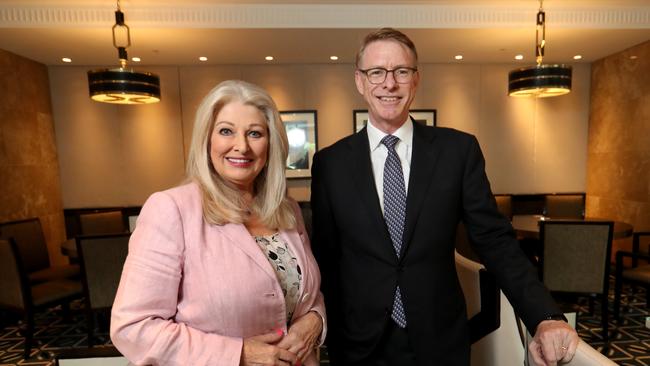 Crown Resorts chair Helen Coonan and CEO Ken Barton. Picture: David Geraghty.