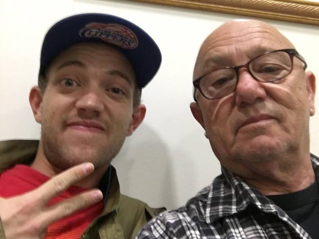 Facebook photo from Angry Anderson's page of Angry with son Liam Anderson.