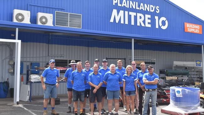 Members of the Plainland’s Mitre 10 team in January 2020. The hardware store has been running for 30 years.