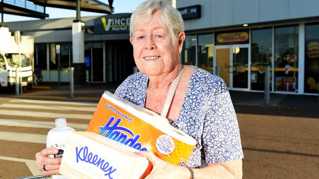 Patricia Pershouse, 82, takes advantage of the new Woolworths opening hours.