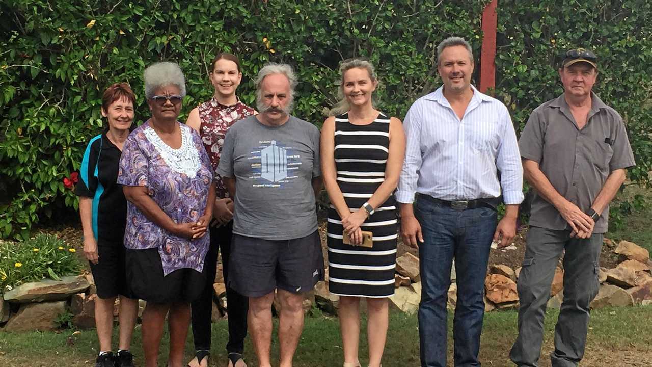 Rockhampton Regional Council acting mayor Cherie Rutherford (fifth from the right) and One Nation's Mirani MP Stephen Andrew meet with the Mount Morgan Promotion and Development Incorporated on a recent visit to the township.