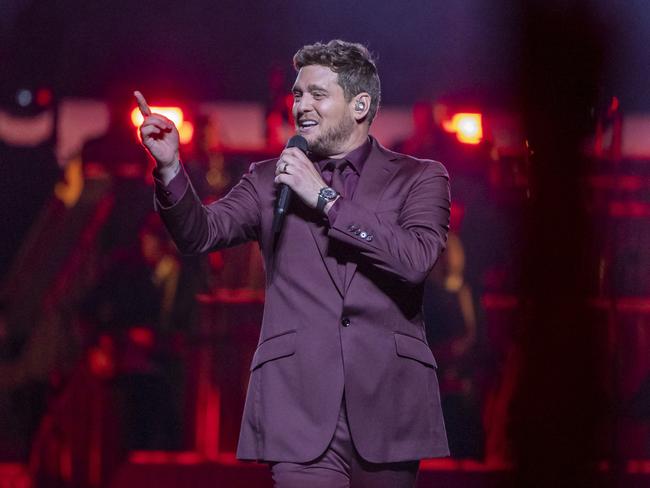 Michael Buble at Rod Laver arena in Melbourne in 2023. Picture: Wayne Taylor