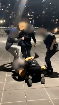 Teen thugs attack McDonalds food delivery man in Southbank