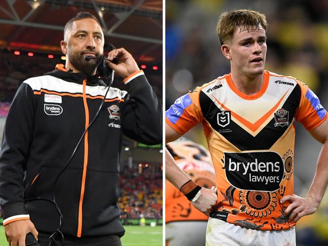 It’s fair to say the relationship between (L-R) Benji Marshall and Lachlan Galvin is fractured.