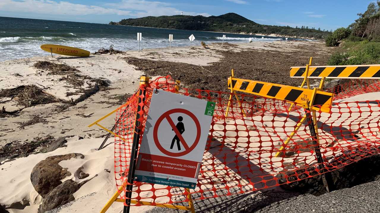 There has been major erosion at Byron Bay over the last few days.