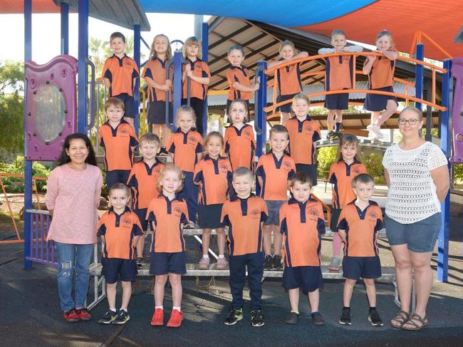 GIRRAWEEN PRIMARY SCHOOL: TRANSITION HEATHWOOD. FRONT ROW (L-R): Miss Leizel (SESA), Dimitri Kariotis, Odin Hutchins, Markus Tudehope, Chase Kear, Jimmy Post, Teacher Sarah Heathwood. SECOND ROW (L-R): Konner McLennon, Madelyn Storey, Samuel Gee, Mila Jentsch. THIRD ROW (L-R): Alfie Penhall, Sadie Van Beelen, Ebony Sullivan, Josie Walsh. FOURTH ROW (L-R): Liam Quirke, Alice Willcocks, Frankie Goodwin, Marlee Black, Adelaide Perry, Tyler Koever, Delylah Purse