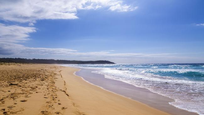 Bournda Beach where a foot, which was DNA matched to Melissa Caddick, was discovered. Picture Robert Hayson