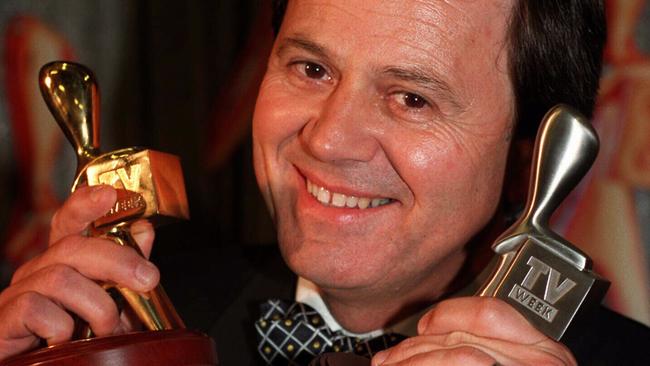 Ray Martin with his Gold Logie in 1996.