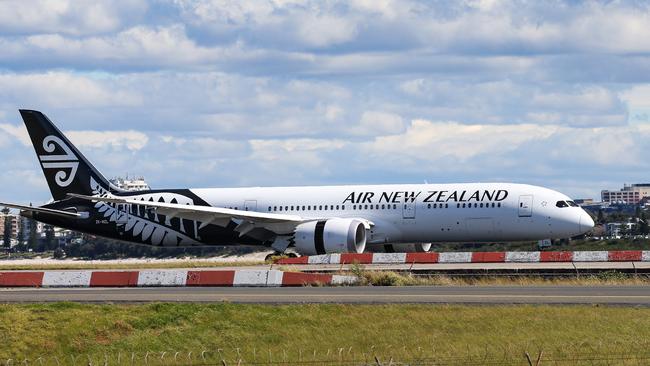 An Air New Zealand plane at Sydney Airport. Picture: NCA NewsWire / Gaye Gerard