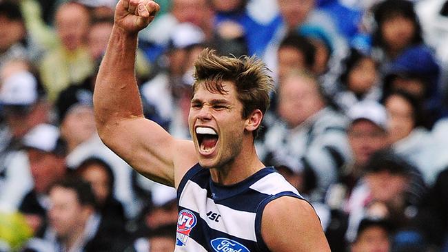 Geelong triple premiership hero Tom Hawkins has announced his retirement at the end of the 2024 AFL season. Picture: Colleen Petch