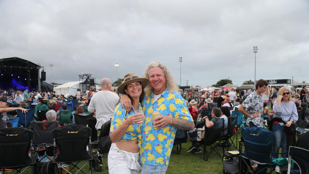 Mandy and Ricky Pike enjoy the Cairns edition of the Red Hot Summer Tour, held at the Cairns Showgrounds on May 25 2024. Picture: Angus McIntyre