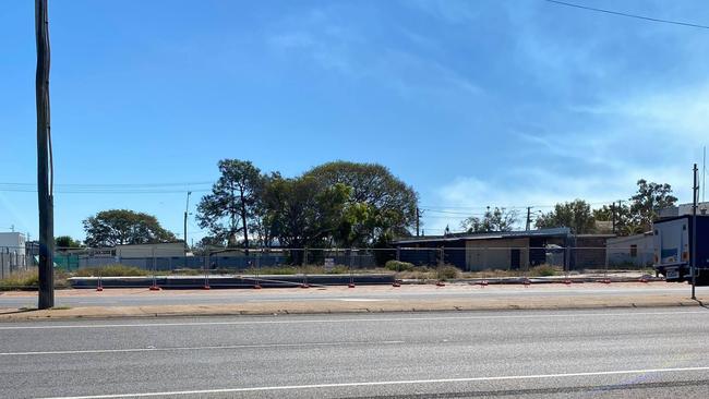 The site of the Federal Backpackers and Spotted Dog Tavern a year after the blaze destroyed both buildings.