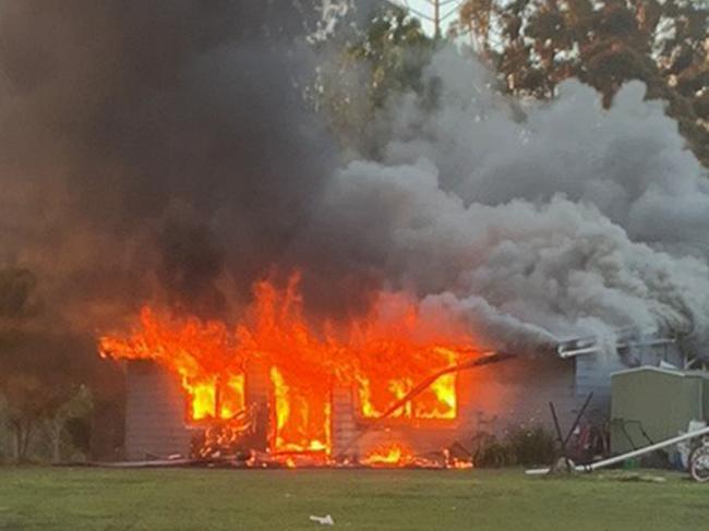 A fire has torn through a home in Eungai, south of Macksville.