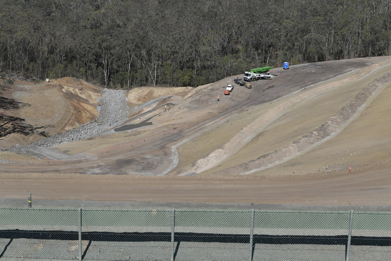 Embankment 24 of the Toowoomba Second Range Crossing during a media preview before opening, Friday, September 6, 2019. Picture: Kevin Farmer