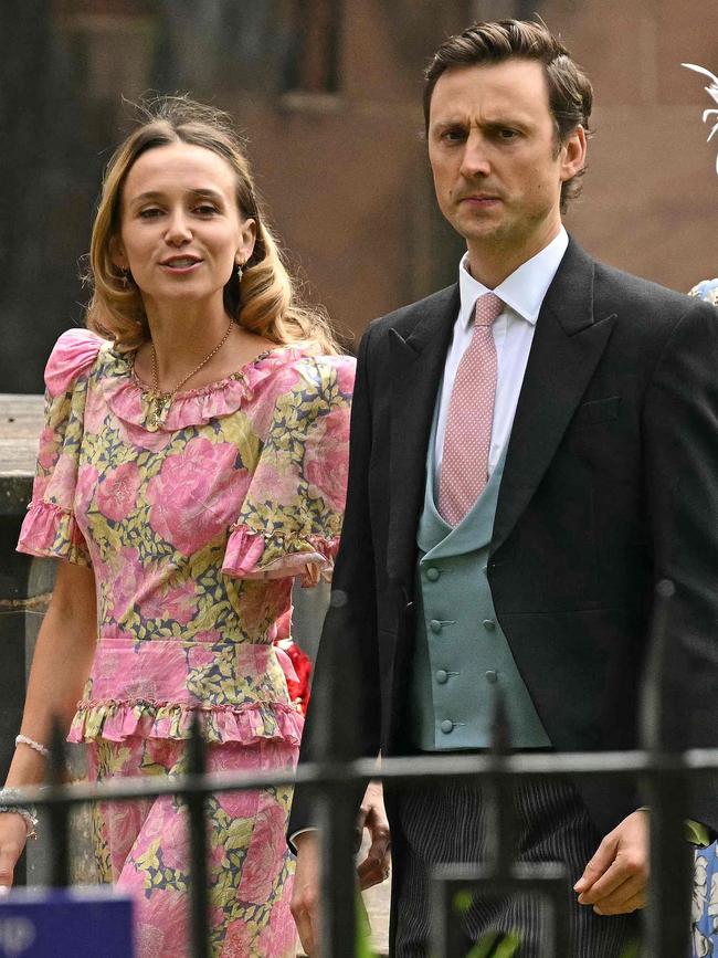 Guests Charles van Straubenzee and his wife Daisy Jenks. Picture: AFP