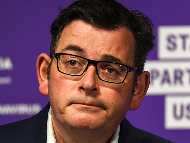 MELBOURNE. AUSTRALIA - NewsWire Photos OCTOBER 9, 2020. The Victorian Premier Daniel Andrews giving his daily COVID-19 press conference at Treasury Theatre, East Melbourne. Picture : NCA NewsWire / Penny Stephens