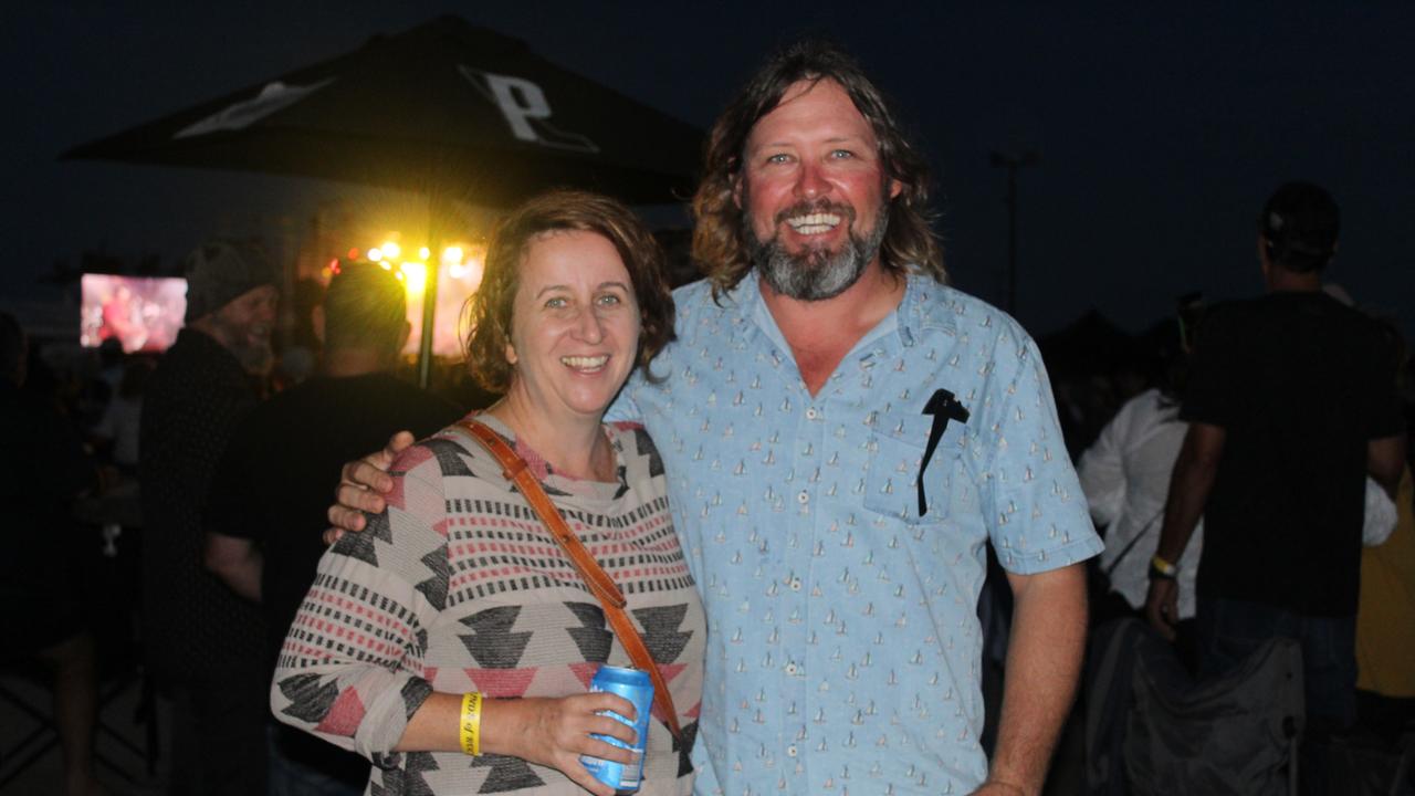 SOUNDS OF ROCK: Jackie and Shannan Smith enjoying the festival.