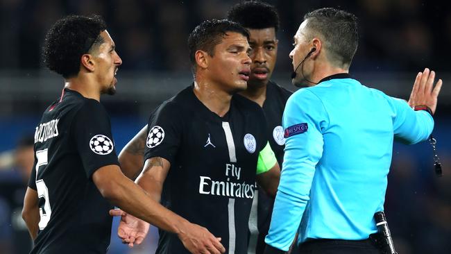 PSG were far from happy with the late penalty.