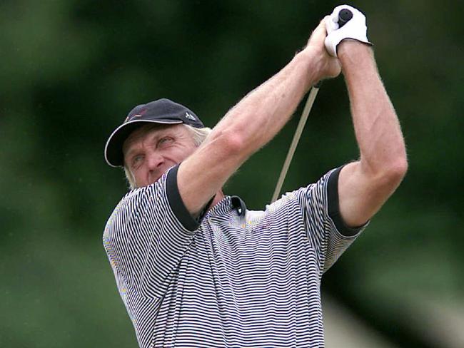 The Shark during the 2001 Australian PGA championship at Royal Queensland.