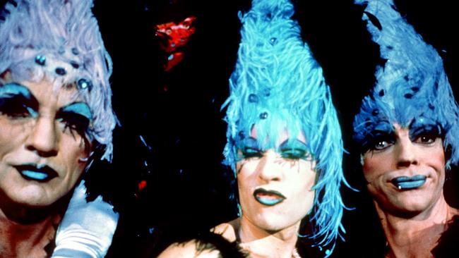 Hugo Weaving (right) in scene from film "Adventures of Priscilla Queen of the Desert".