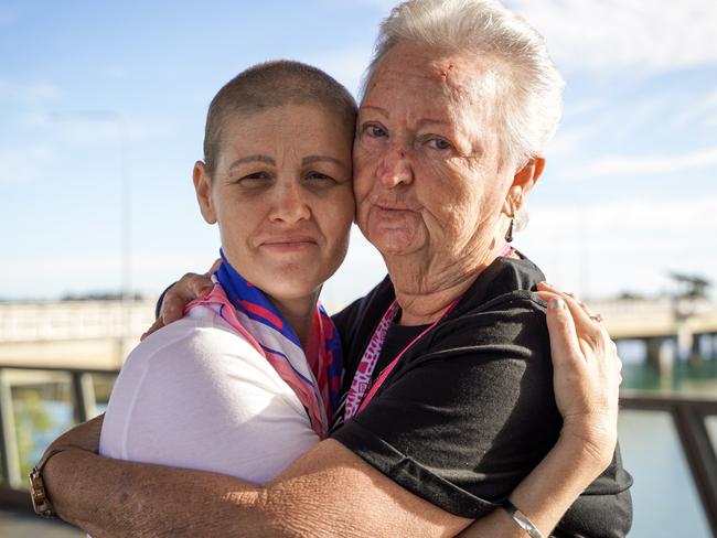 Nicola Sammut with Aunt Joyce Grech at the Mackay Mother's Day Classic fun run 2021. Heidi Petith