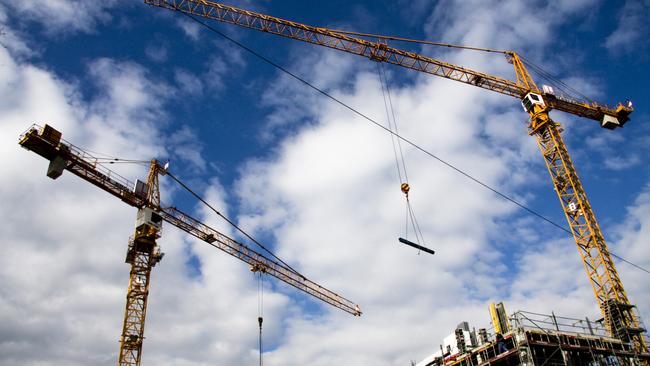 Cranes in action. File image.