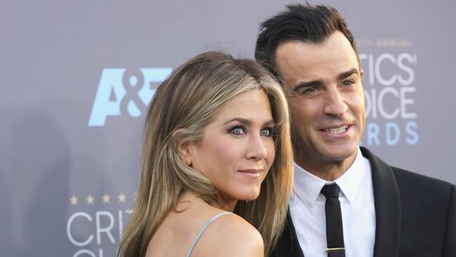 Jennifer Aniston and Justin Theroux in 2016. Picture: Mark Davis/Getty Images