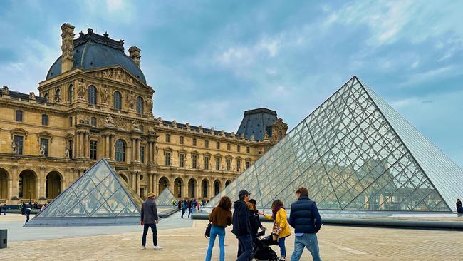 We continue onwards through the Place de la Concorde and Tuileries Garden until we’re standing beside the pyramidal glass portal to the Louvre. Picture: iStock.