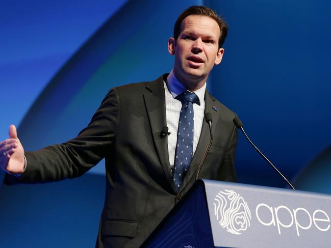 Senator Matt Canavan, Minister for Resources and Northern Australia, gives the Australian Government Address  at the APPEA 2019 annual conference  on Thursday, May 30, 2019. (Photo: Claudia Baxter)