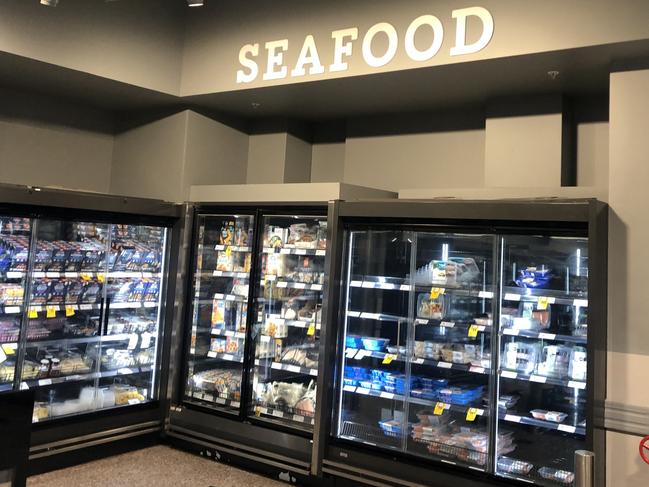 The seafood section at Coles Local in Manly. Picture: Jim O’Rourke