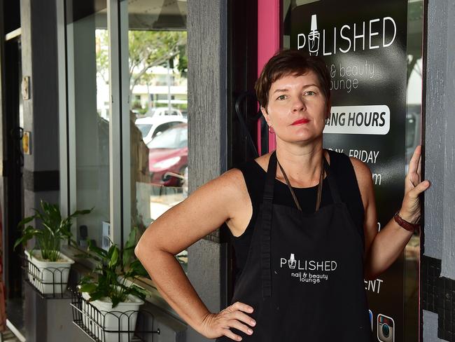 Polished Nail & Beauty Lounge owner Julie Round will shut her salon doors until further notice. Picture: Shae Beplate.