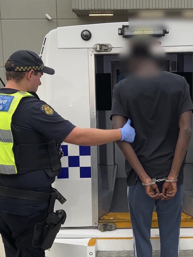 A Doveton man was arrested after police allegedly found him in possession of a machete at Fountain Gate Shopping Centre. Picture: Victoria Police