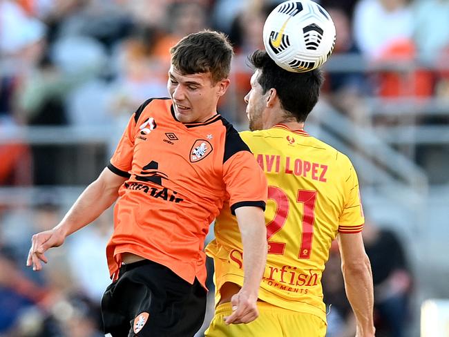 Alex Parsons’ goal in the 56th minute gave the Roar a sniff. (Photo by Bradley Kanaris/Getty Images)