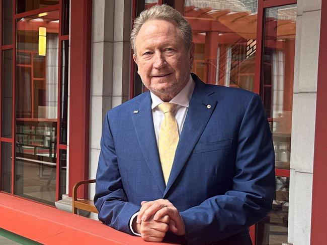 Fortescue executive chairman Andrew Forrest at Beijing’s Tsinghua university on Tuesday. Credit: Supplied