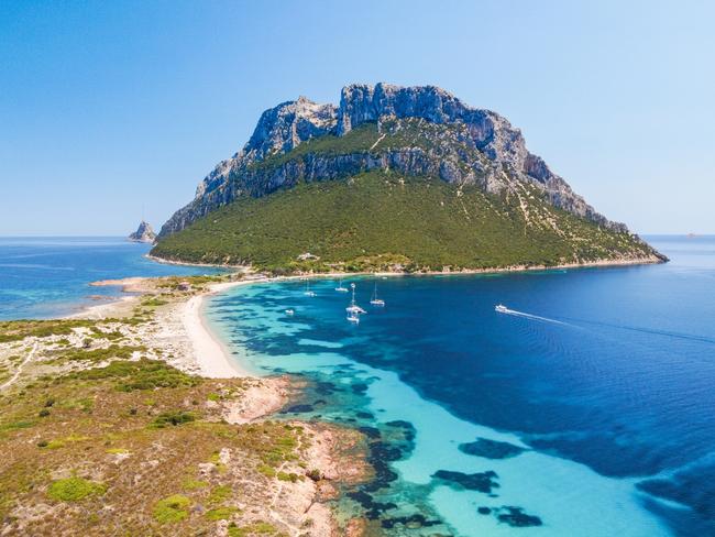 Tavolara  Island in Sardinia, Italy.