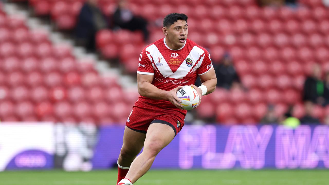 Taumalolo renounced the Kiwi’s to play for Tonga and says he would play for the Maroons if ruled eligible. Picture: Getty Images.