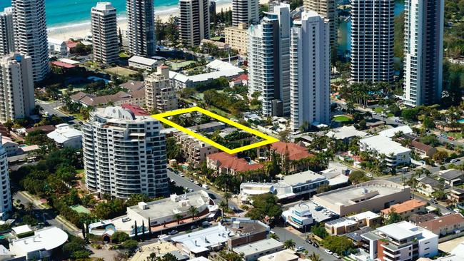 Developer Jonathan Drew spent $20.5 million in the biggest site amalgamation at Main Beach since the heady days of the 1980s. Picture: Supplied.