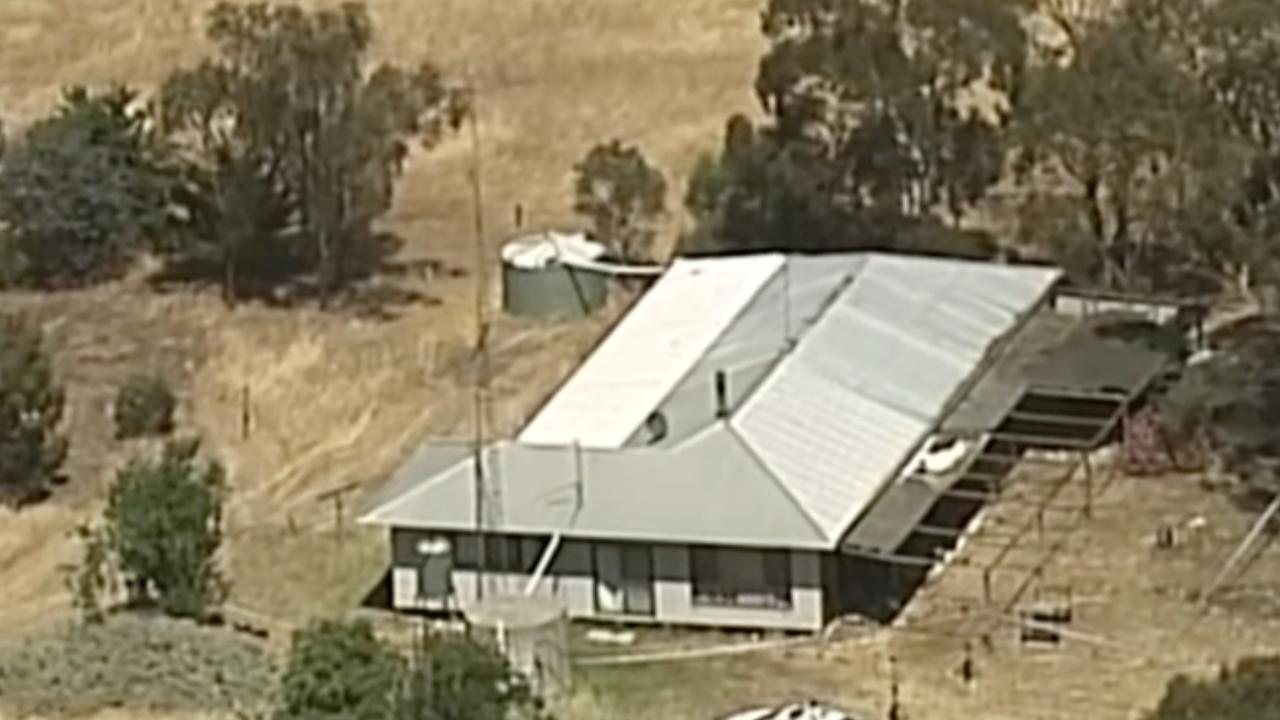 The officers were involved in a shootout on a rural property at Senior, north of Bordertown. Picture: 7NEWS Adelaide