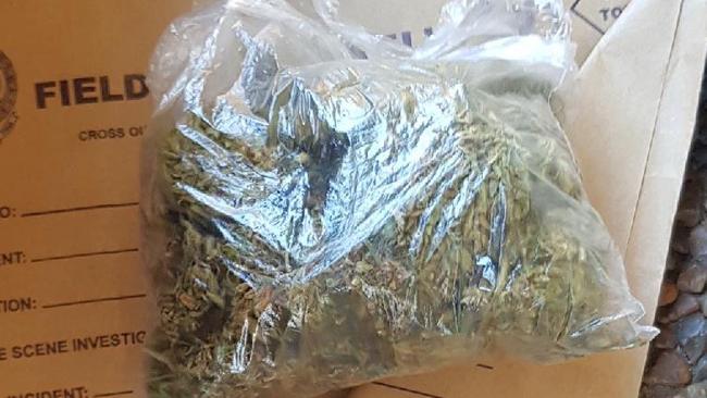 Some 48.99 grams of dried cannabis was allegedly seized during a raid on a home on Government Road, Shoal Bay. Picture: Supplied.