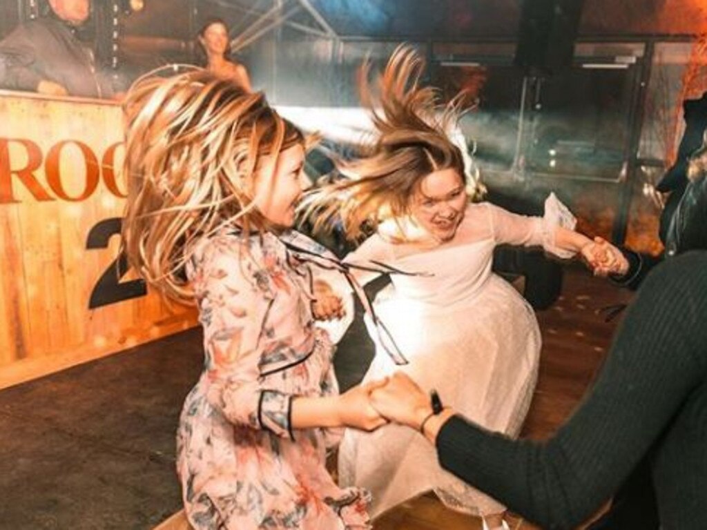 Harper Seven Beckham dances at brother Brooklyn's 21st birthday party. Picture: Instagram